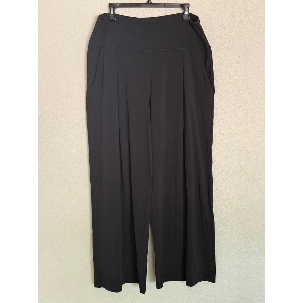 Lululemon Align Palazzo Pant Regular Black Nulu Wide Leg Pleated LW5GRFR 14